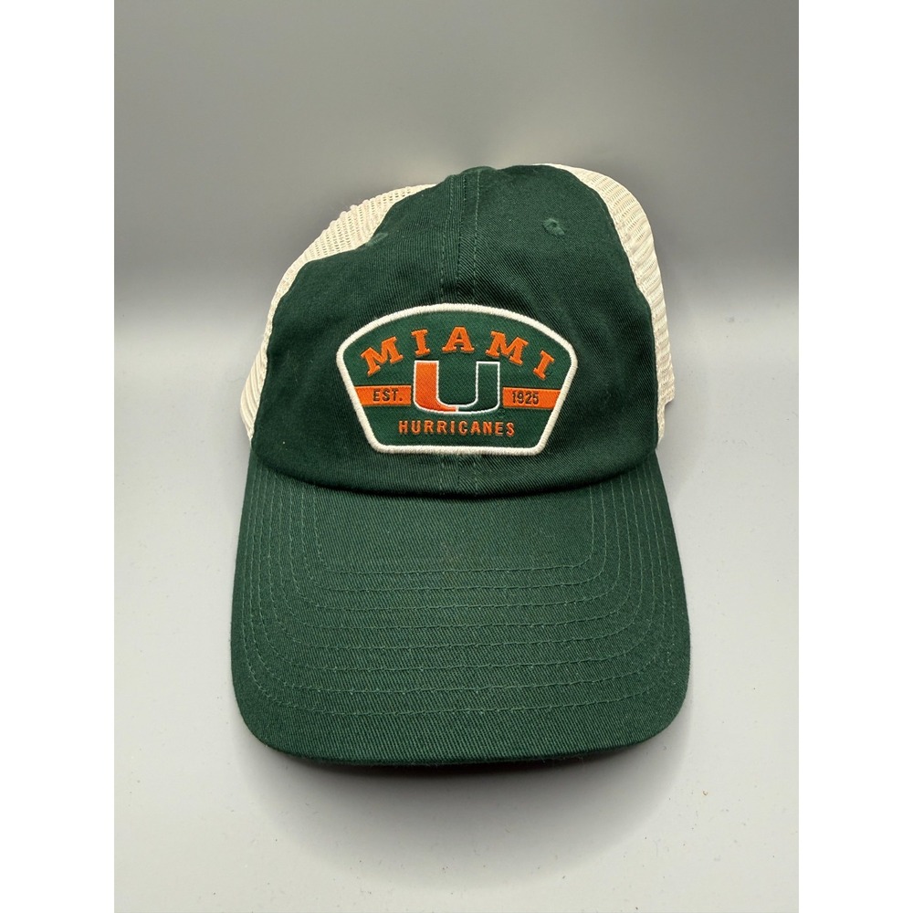 Miami Hurricanes Trucker Hat Cap Green Snapback Mesh NCAA Canes Football NEW